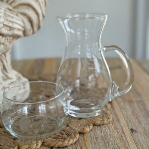 Princess House Heritage Small Pitcher And Bowl